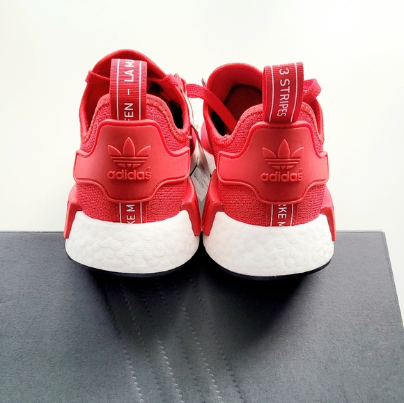 Adidas NMD R1 "Scarlet" Red/ White Men's 9 - Picture 4 of 6